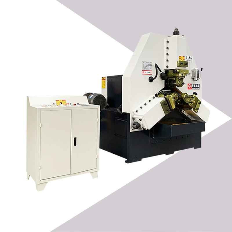 Трехосевой станок с ЧПУ для нарезания резьбы на стальных прутках Tiansheng ZP28-65, гидравлический станок для обработки резьбы, зубофрезерный станок