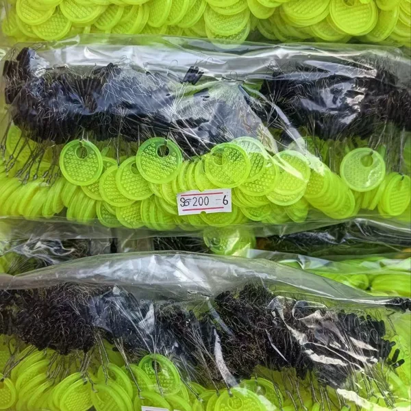 Space Bean Native Rubber Silicone 6 Long Column Bean Wild Fishing Line Set Small Accessories Clear Stock No After-Sales Oval