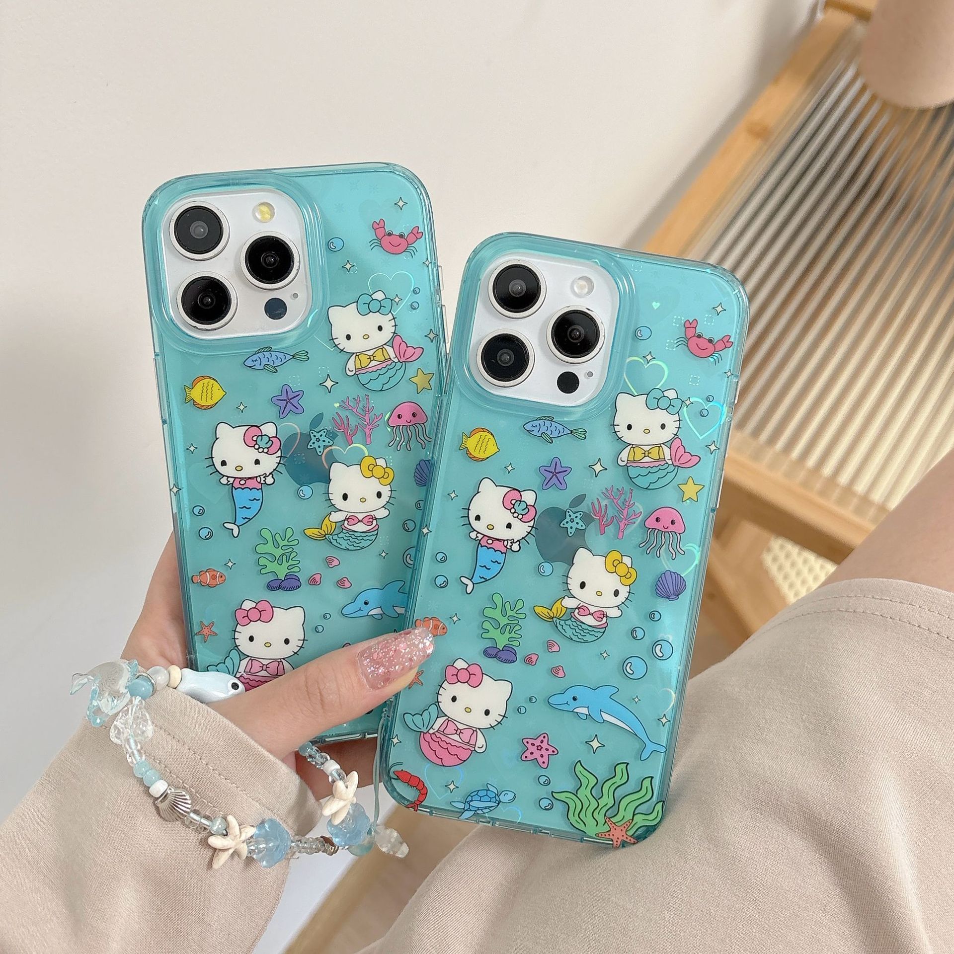 Verano fresco submarino linda sirena apple 16ProMax funda para teléfono móvil 15/14 nuevo 13 amor 15P