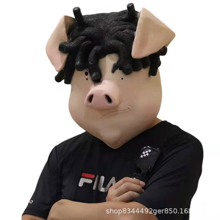 Nuevo cerdo cabeza cubierta máscara arena talla divertido animal látex rendimiento cabeza cubierta Tianpeng Marshal cerdo segundo hermano divertido rendimiento