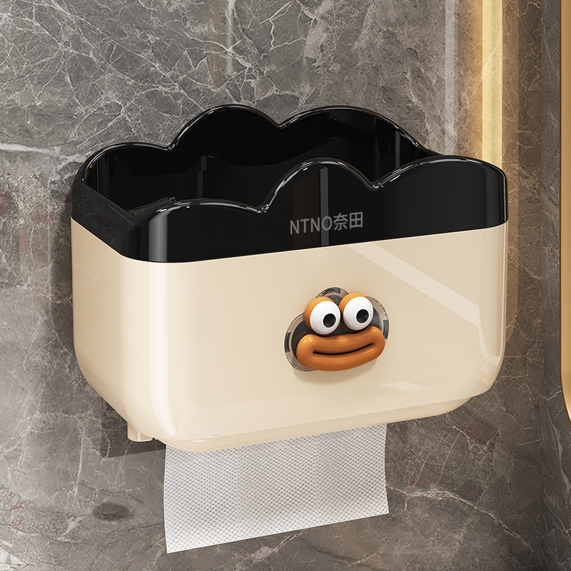 Nai Baibang バスルームティッシュボックス防水トイレットペーパーボックストイレットペーパー収納ラック壁掛けトイレットペーパーロール|undefined
