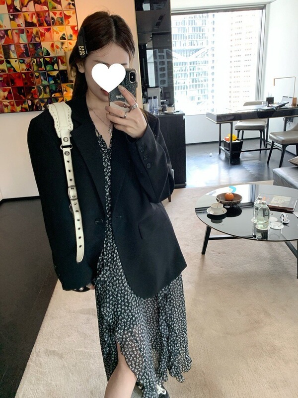 2025新款夏装版型灰色西装外套女春秋免烫高级感百搭气质休闲西服|undefined