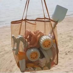 収納袋メッシュショルダーバッグファッショナブルな軽量大容量多用途ショッピングバッグビーチバッグ