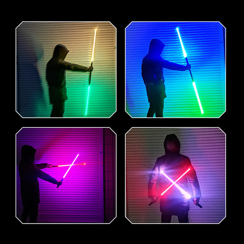 Cross-border best-selling RGB metal handle lightsaber charging version sound and light lightsaber two-in-one color-changing fighting glowing toy
