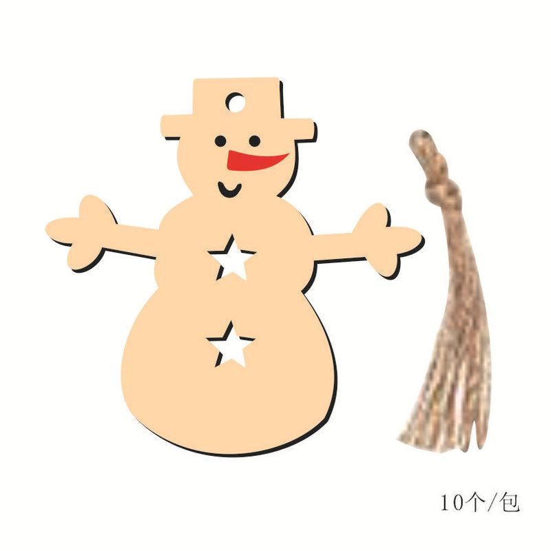 木の工芸品のアイデアクリスマスの木片のペンダントの家庭の装飾品の手描きのDIYの道具のクリスマスのペンダント|undefined