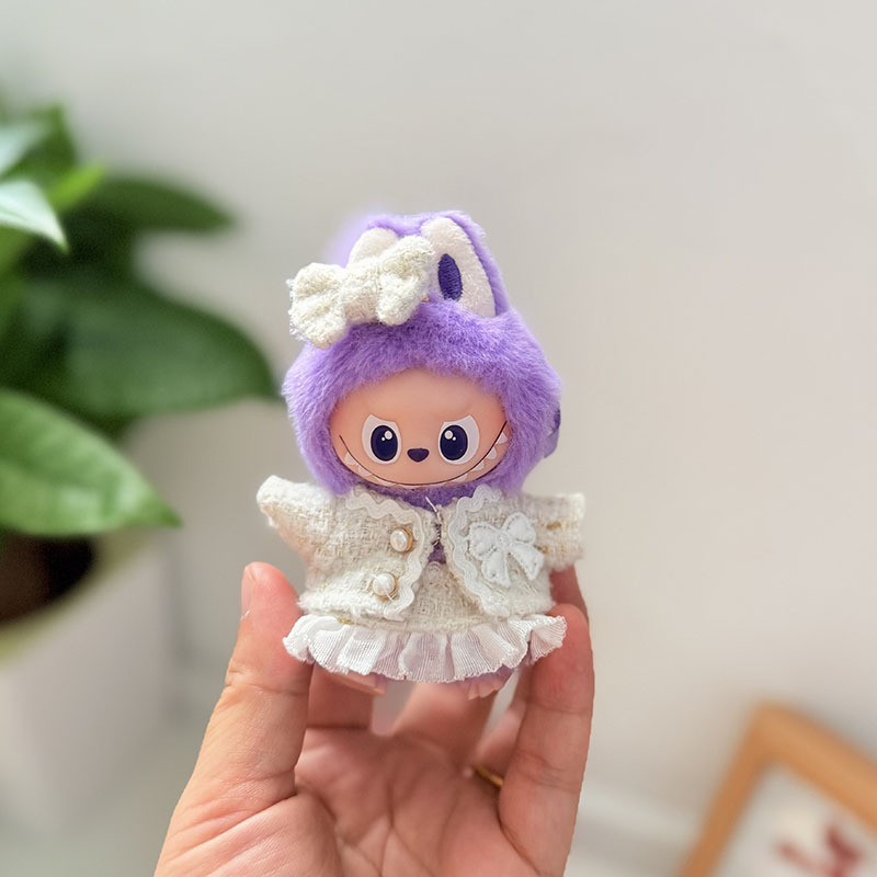 迷你版4.0LABUBU搪胶脸毛绒盲盒玩偶衣服圣诞套装小鼻嘎心底密码|undefined