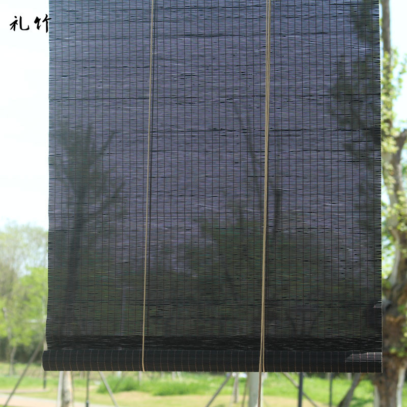 Factory wholesale new Chinese bamboo curtain roll office curtain home balcony sunshade curtain door curtain tea room partition curtain