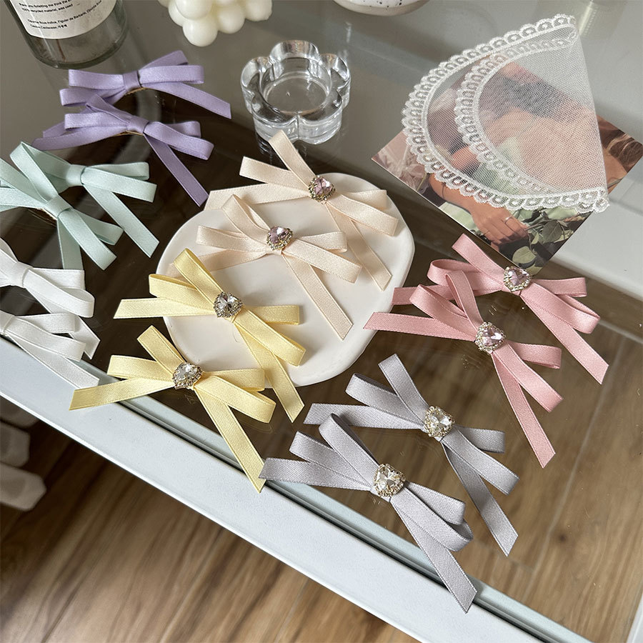 Women's Sweet Simple Style Bow Knot Cloth Hair Clip Hair Tie Brooches display picture 2