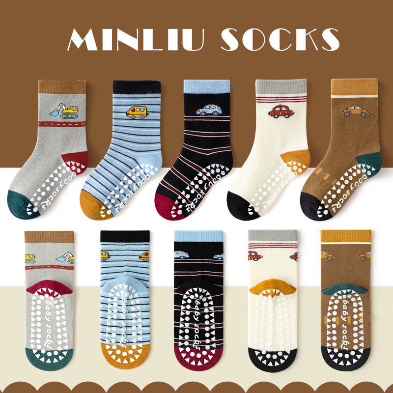 Cross-Border New Boys' Socks, Autumn Indoor Non-Slip Socks, Cartoon Mid-Tube Socks, Amusement Park Children's Socks, Baby Socks Cross-Border New Boys' Socks, Autumn Indoor Non-Slip Socks, Cartoon Mid-Tube Socks, Amusement Park Children's Socks, Baby Socks