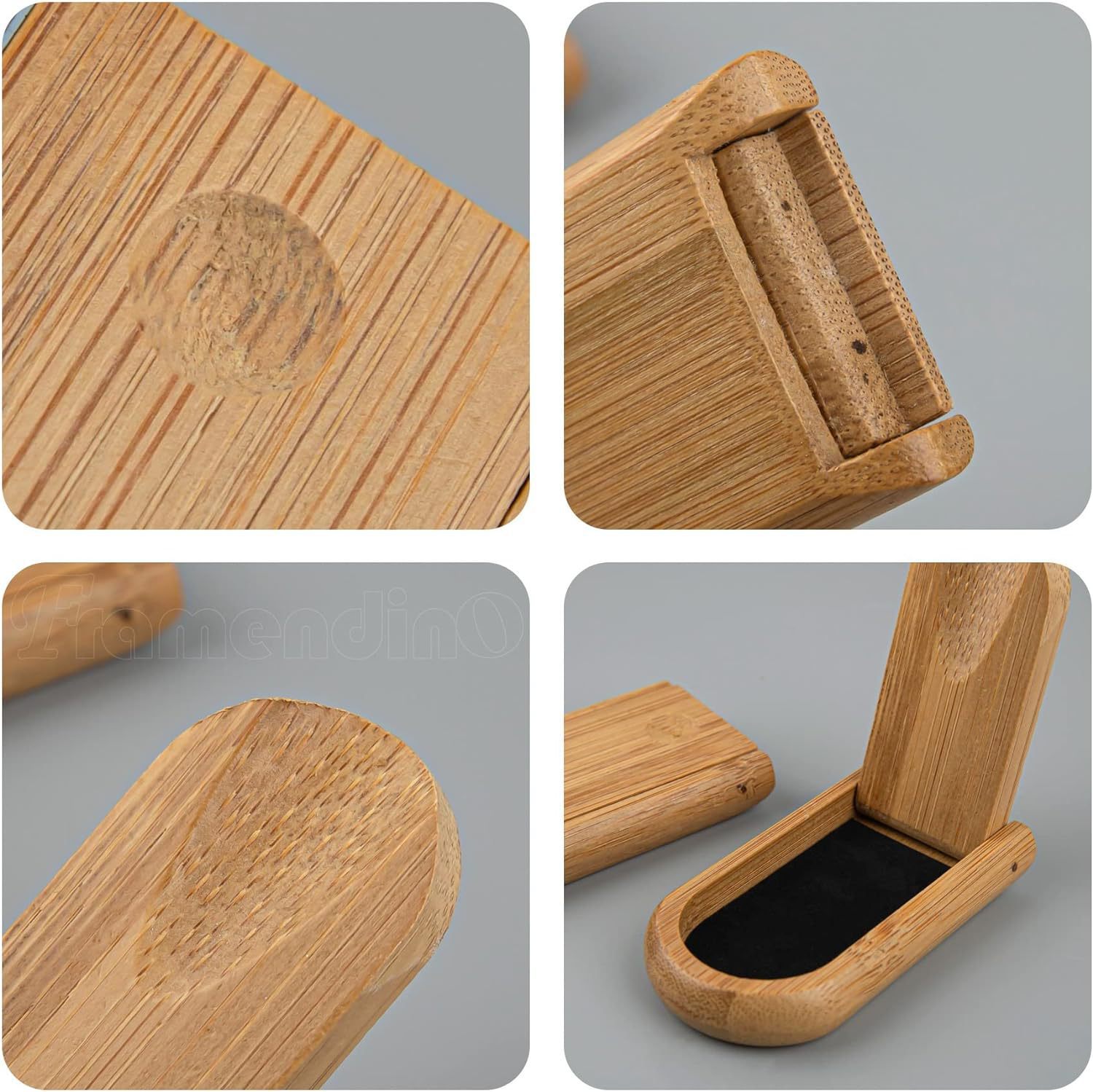 Pipa de color madera original, estante plegable, soporte de tubería de unidad, soporte de cubo plegable de madera, soporte de cubo simple de bambú y madera portátil