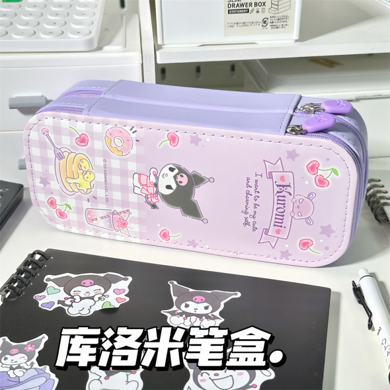 Bolsos de papelería multifuncional para estudiantes de primaria, secundaria y preparatoria, colección grande, corazón de niña, gran capacidad, bolsa de lápices coreana de alto valor