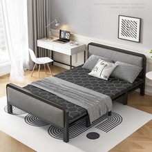 折叠床双人四折床 家用1.2米单人床免安装午睡床结实陪护床可定制