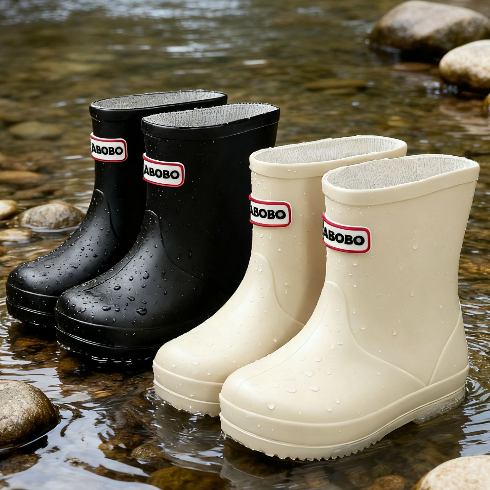 2025 New Kidsren's Rain Boots for Boys and Girls, Waterproof Baby Rain Boots for Toddlers, Kidsren's Non-Slip Water Shoes, All-Season Rain Boots