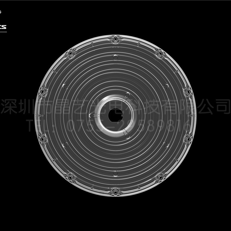 光学透镜 226mm-6环环形工矿灯透镜-90度-Zhaga款 Ø225*H17.5mm