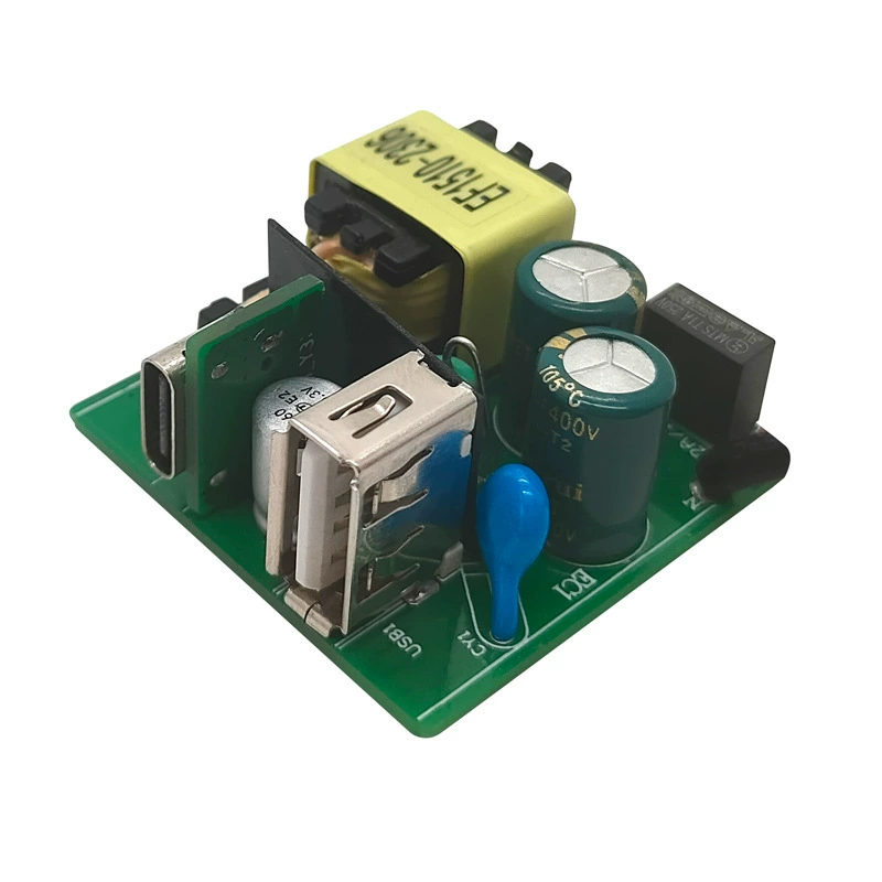 Плата блока питания для быстрой зарядки PD, встроенный блок питания для быстрой зарядки USB-A Многопортовый Выход 20 Вт Tybe C 2 C3