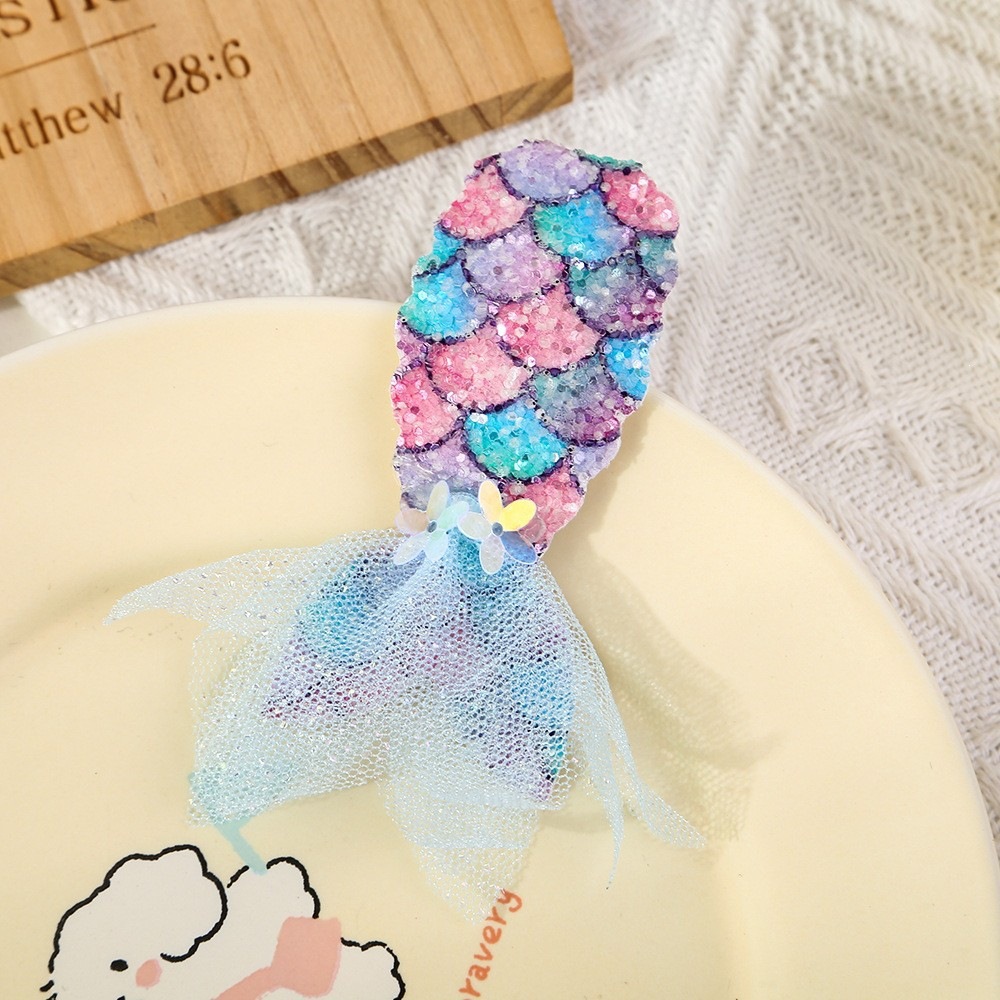 Niños mar clip de cabello cortado clip de cabello princesa sirena clip de cabello de niña lateral clip de cabello para bebés