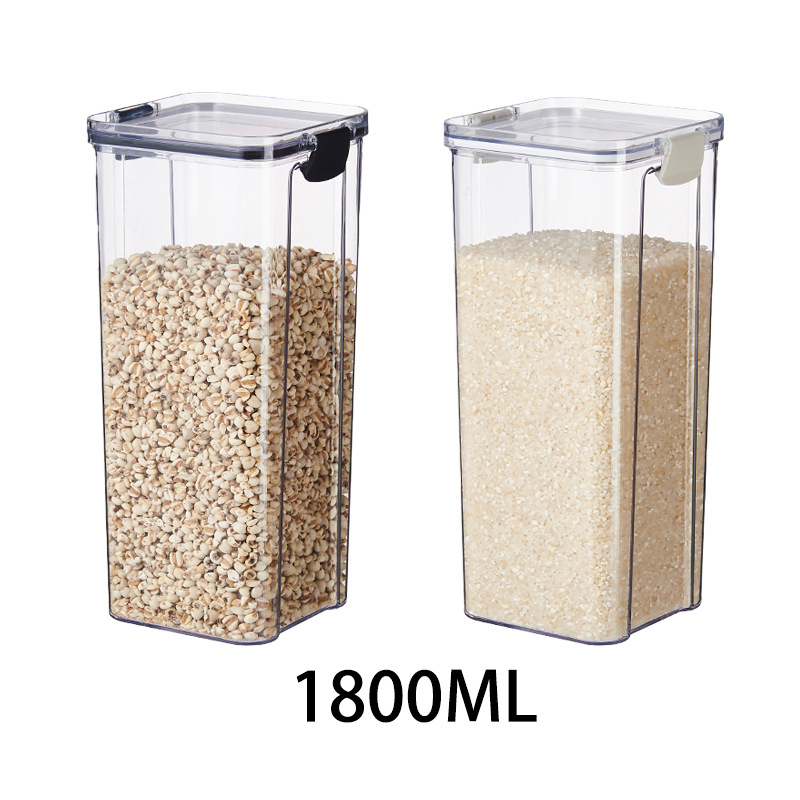 Venta directa de fábrica de toda la pieza de grano hermético tarro sellado plástico PET tarro sellado transparente hebilla tarro sellado con tapa