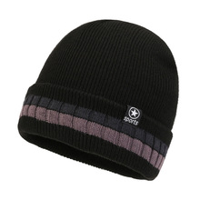 男士针织帽冬季保暖加绒加厚户外骑车防寒护耳套头帽老人毛线帽子