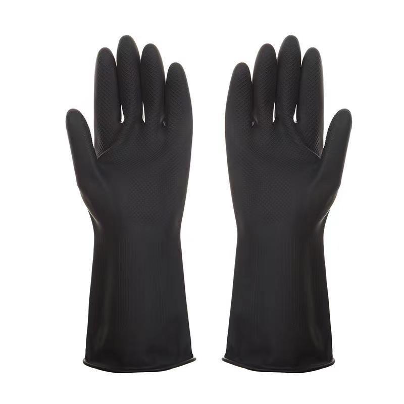 耐酸碱橡胶手套加厚防滑胶皮工业防水耐磨乳胶洗车工作劳保手套