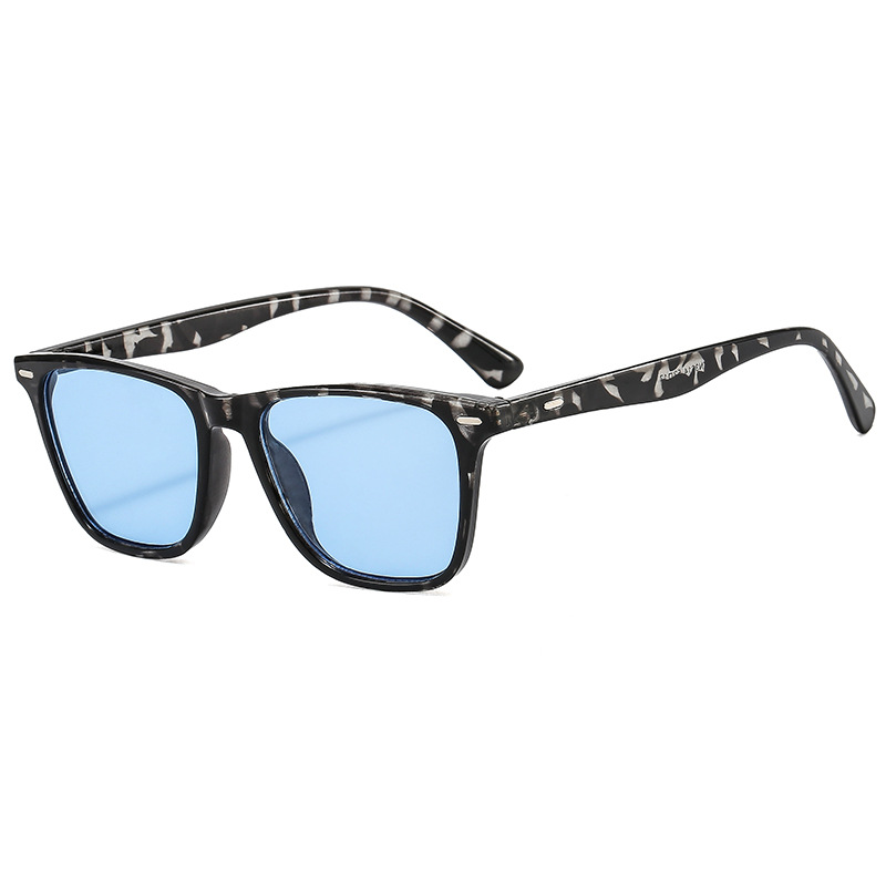 24 nuevas gafas de sol de montura cuadrada, gafas de uñas de arroz retro, gafas de sol de protección UV de marea coreana femenina, gafas planas se pueden combinar con miopía