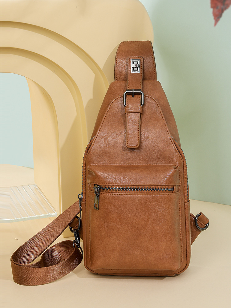 PU bag chest bag crossbody women's bag women's shoulder bag men's waist bag_voghion.com