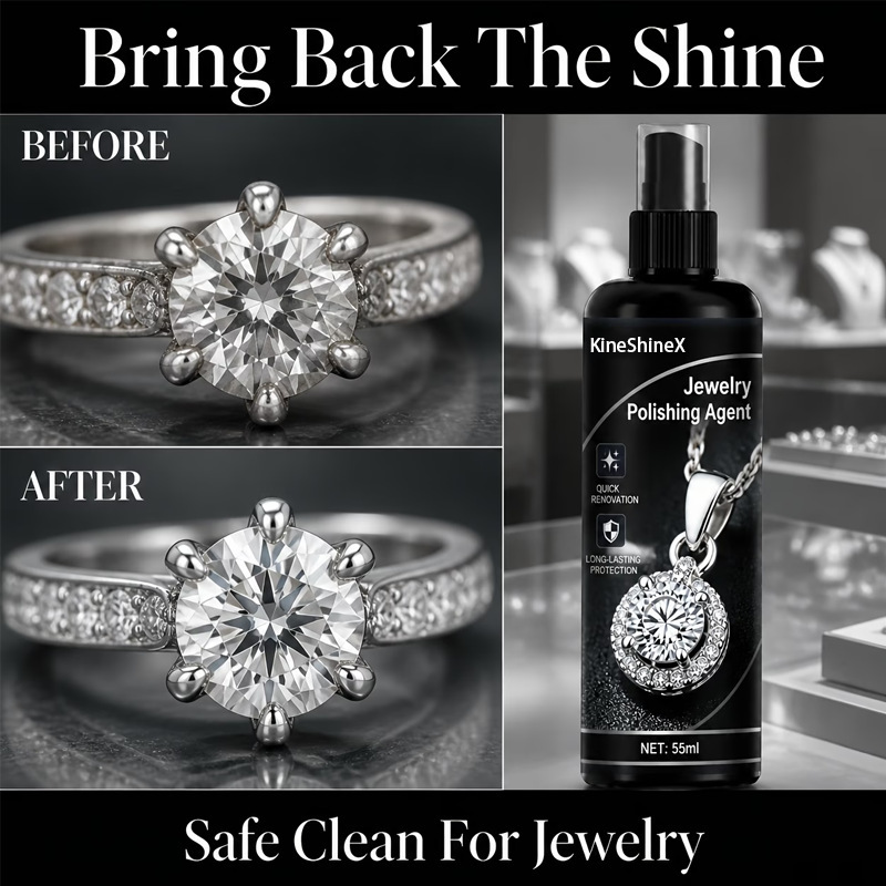 Kineshinex Metal Polish Jewelry Cleaning Spray Ring Shine Repair Care Solution