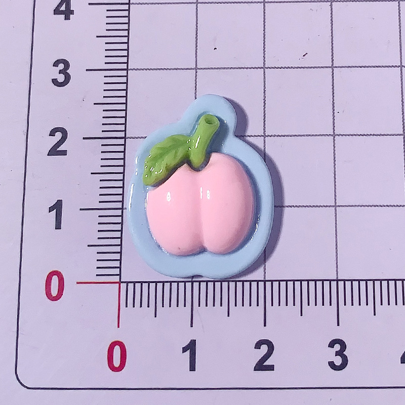 Nuevo sistema de color macarón manzana diy accesorios de resina pinzas de cabello accesorios de cabello caja de teléfono móvil botones de zapatos material de parche hecho a mano