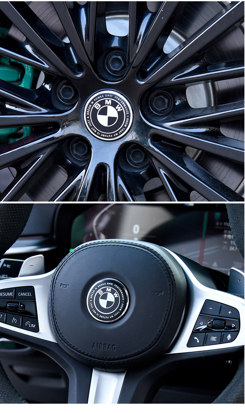 Applicable to BMW 50th Anniversary Car Standard Modification 3 Series 5 Series X1X3X5 Joint Limited Edition Front Standard Tail Standard Hub Cover Standard