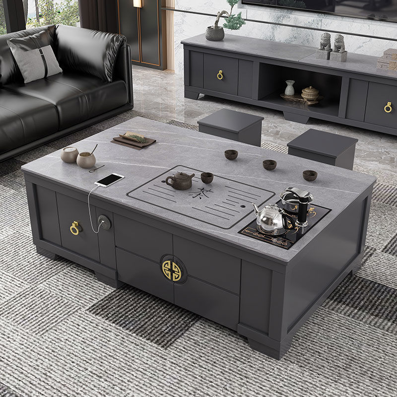 Sala de estar roca kung fu mesa de té mesa de té multifuncional mesa de té de oficina en el hogar mesa de té mesa de té totalmente automática