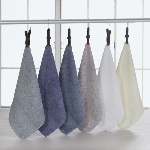 Rice-shaped cotton square towel children's kitchen hanging towel hand towel simple fashionable plain color can be made into a LOGO