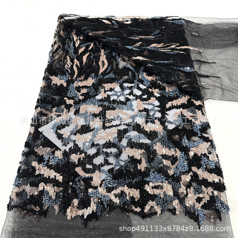 Multicolor tridimensional tela bordada comercio exterior transfronterizo Oriente Medio África vestido de novia cena vestido de tela