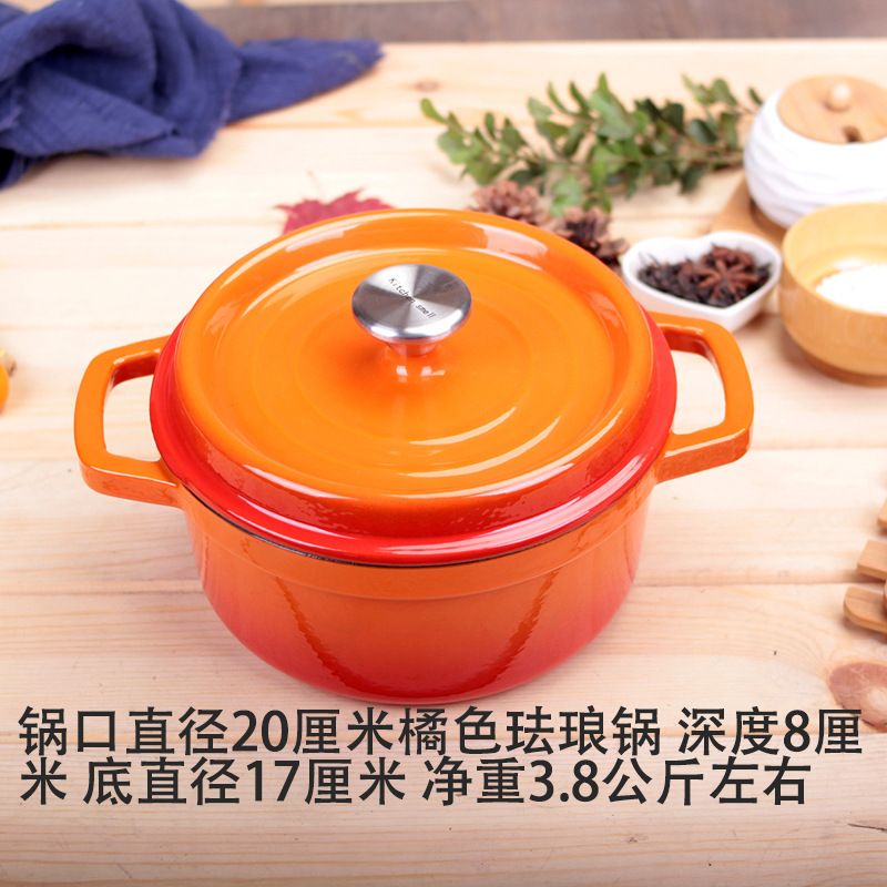 出口铸铁珐琅锅炖陶瓷煲汤陶瓷砂锅加厚搪瓷无涂层不粘可当砂锅用|undefined