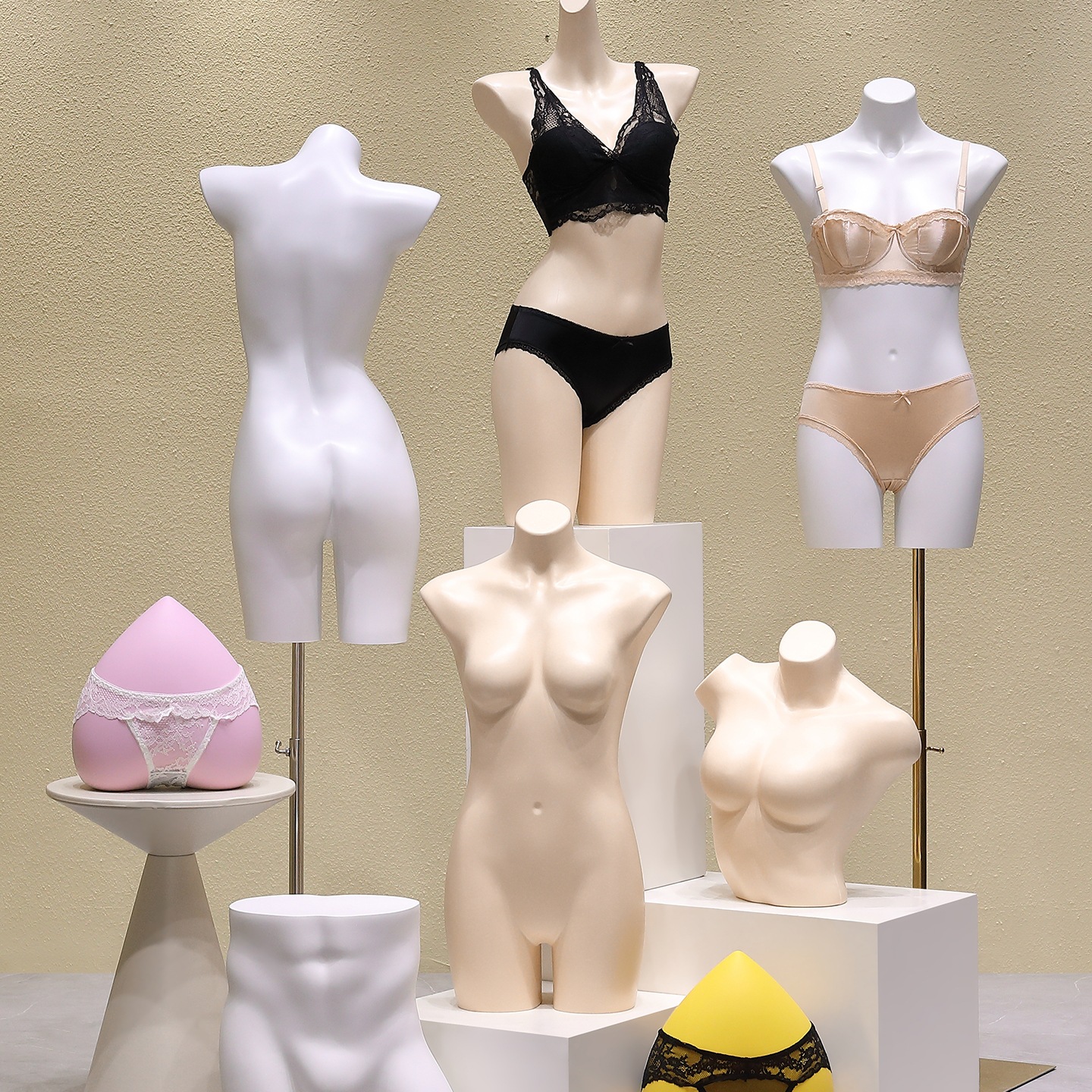 Underwear Model Display Stand Women's Clothing Store Special Window Half-Length Dummy Display Props Men's Underwear Bra Model