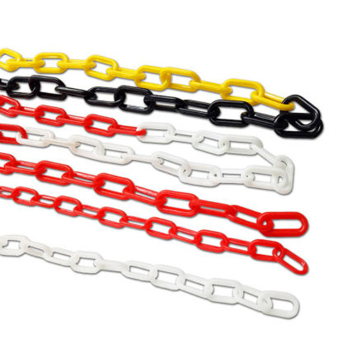 Warning chain road cone chain PE red white yellow black warning posts protective chain clothesline chain road separation plastic chain