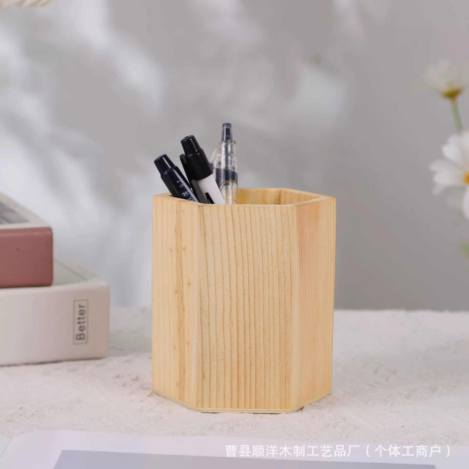 Современная деревянная подставка для ручек, коробка для хранения