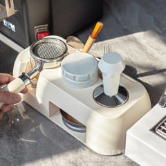 コーヒープレスパウダーシート多機能コーヒーマシンハンドルブラケットプレスパウダーバー収納引き出し式プレスパウダーシート