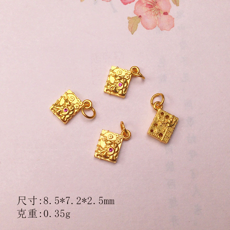 DIY Accessories s925 Silver Gold Plated Small Drop Necklace Pendant Bracelet Pendant Bracelet Beads Beads Jewelry Material