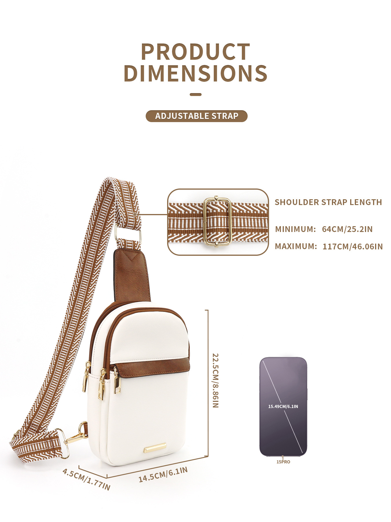 259g Weight Polyester Lining Material Zipper Closure Type Sling Strap Strap Type Fanny Pack Bags Type Daily Occasion Pu Leather Material Color Block Pattern All Seasons Season Unisex Gender Vintage Style Style Oval Shape Unisex Vintage Style Color Block Pu Leather Waist Bags 5