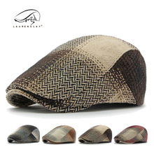 复古贝雷帽女士春秋新款渐变鸭舌帽英伦时尚画家帽前进帽男青年潮