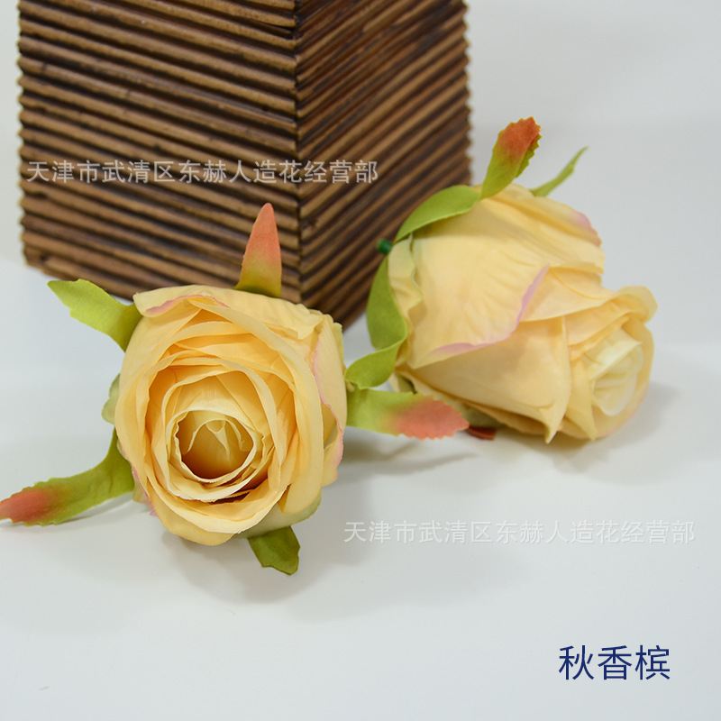 油絵のバラの花の頭のつぼみの芯のバラの花のバラの壁の装飾の手の花の帽子の花はdiyの花輪を作ります。|undefined