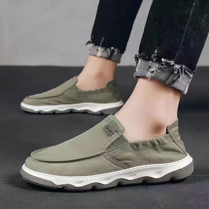 Canvas Shoes Men's Shoes New Casual Shoes Simple and Versatile Men's Sneakers Slip-On Slip-Ons Old Beijing Cloth Shoes