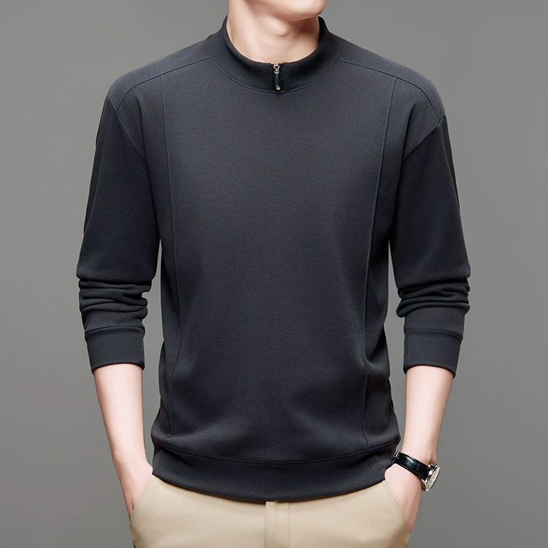 Та же осенняя и зимняя мужская половинная шерстяная куртка с длинным рукавом