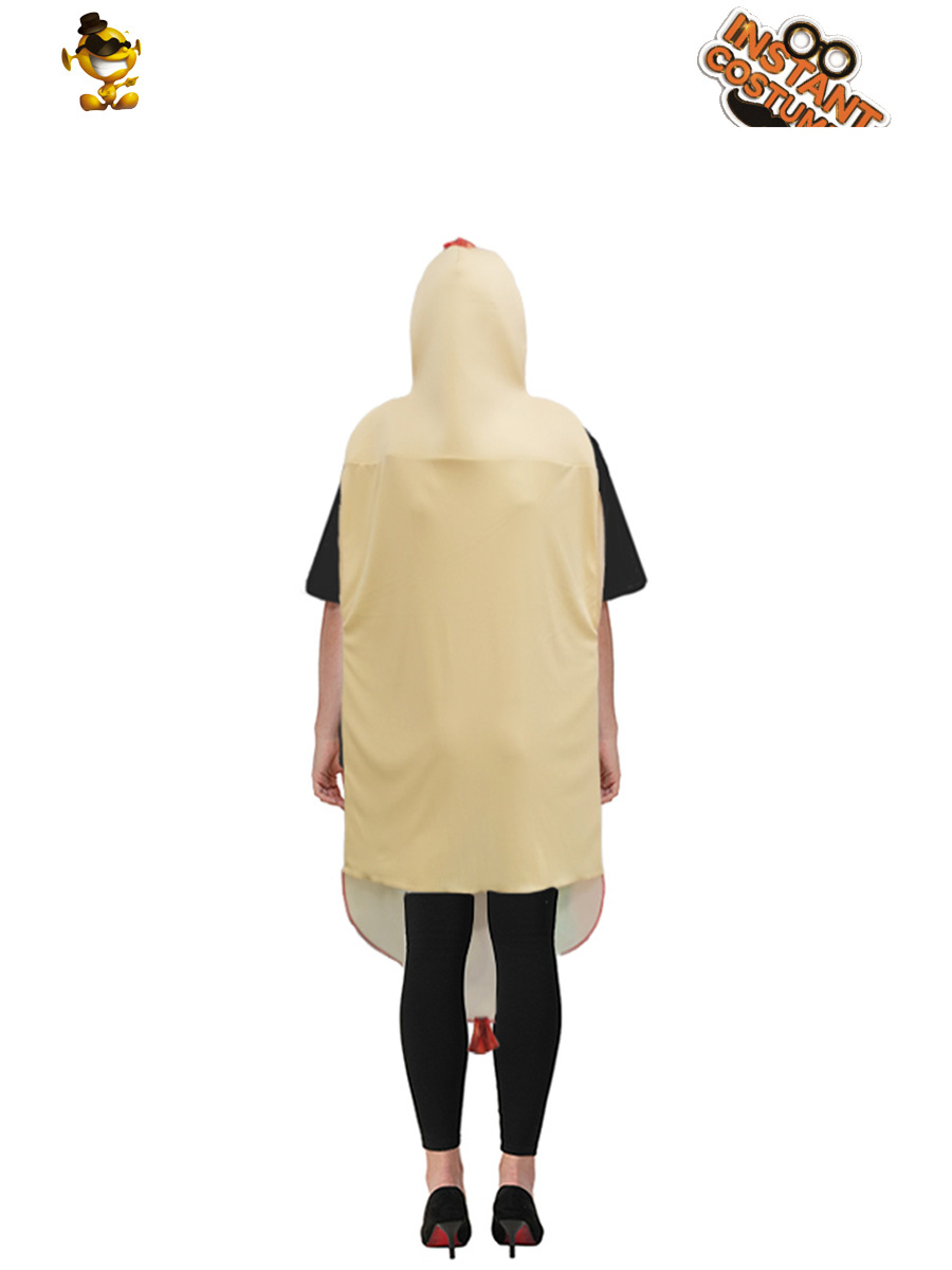 Halloween cross-border perros calientes adultos divertidos camiseta perros calientes vestuario cosplay vestuario espectáculo de escenario vestuario