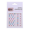 Adhesive nail decoration for face for eye makeup, sticker, with gem