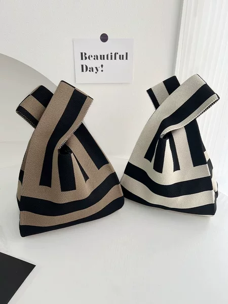 Spring and summer large-capacity woven bag, knitted handbag for women, essential for work, fresh and sweet jungle tote