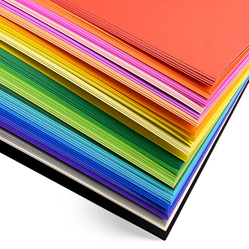 Color 4K8K cardboard black and white hard cardboard 10 colors 200g color creative cardboard 4 open 8 open handmade cardboard