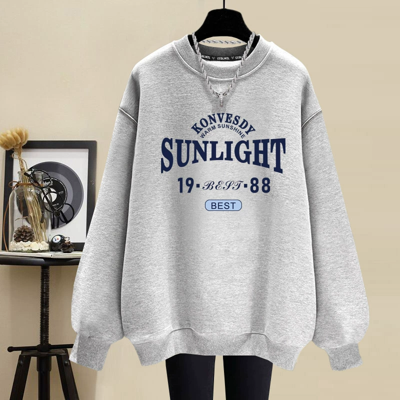 2024 Новый осенний и зимний свиток с круглым воротником с пушистым толстым мужским свободным топом плюс размер