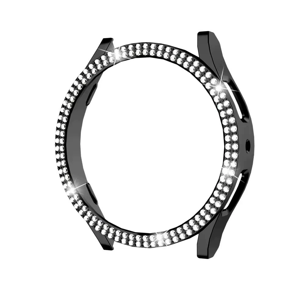 Защита корпуса с электроплатированием для Samsung Galaxy Watch4 5 6 7, двойной ряд, бриллиантовая вырезка, защитный чехол 40 мм 44 мм