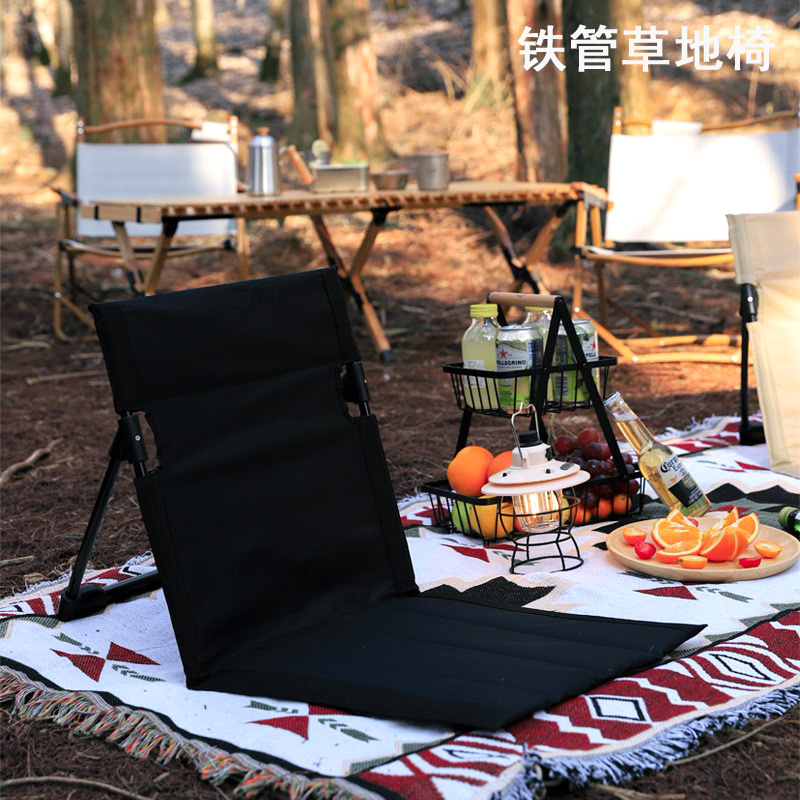Outdoor Camping Beach Portable Folding Chair Backrest Cushion Chair Tent Leisure Chair Balcony Park Lawn Picnic Chair