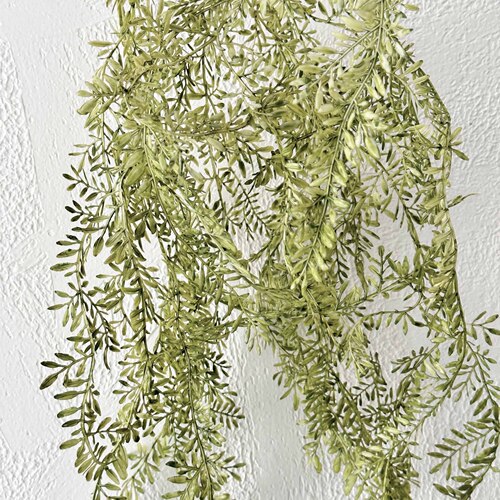 Simulation Hanging Rattan Artificial Willow Vine Home Living Room Soft Decor Plant Ornaments in Green Shades for Wedding Ceiling Floral Arrangements